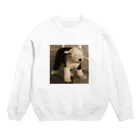 李子（ももこ）の風に立ち向かう子犬 Crew Neck Sweatshirt