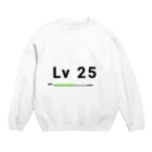 歯車デザインのレベル25 Crew Neck Sweatshirt