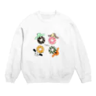 まつりくん！の屋台のワンダフレンズ　3時のドーナツ Crew Neck Sweatshirt