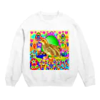 どりほぷのウズラ Crew Neck Sweatshirt