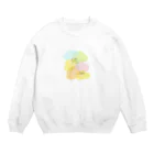 レッサーパンダのものやさんのカラフルレッサーパンダ　 Crew Neck Sweatshirt