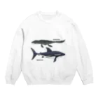 自給自足のモササウルスとメガロドン Crew Neck Sweatshirt