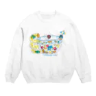 しじょるのペンギンとフルーツポンチ Crew Neck Sweatshirt