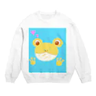 hanche -アンシュ-のカエルちゃん Crew Neck Sweatshirt