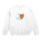 ゆずずショップのパソコンカタカタくまくま Crew Neck Sweatshirt