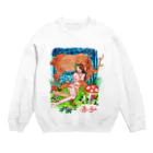 平中まみ子✸まみこしの北国の春子さん Crew Neck Sweatshirt