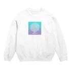 ワンダーシレールのワンダーシレール フラワーオブライフ・グラデーションシリーズ（グリーンパープル） Crew Neck Sweatshirt