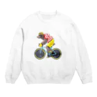 segasworksのクマの自転車乗り Crew Neck Sweatshirt