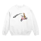 犬グッズの店しえるぶるーのキックボードに乗った柴犬 Crew Neck Sweatshirt