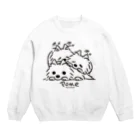 イラスト MONYAAT の ポメラニアンとポメラニアンとポメラニアン　L Crew Neck Sweatshirt