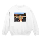 papipuの鹿(せんべい) Crew Neck Sweatshirt