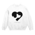 suggysのI love dogs Crew Neck Sweatshirt