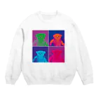 ショップ・かぼちゃの天ぷらのサイケデリックなくま（改） Crew Neck Sweatshirt