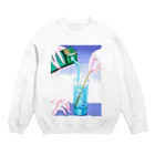 くまきちショップやさんのドリンクを注ぐ Crew Neck Sweatshirt