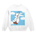 たま屋のぶらんこ  ウサたん Crew Neck Sweatshirt