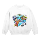 RAJACAFEのLet's Hug & Happy !! Crew Neck Sweatshirt