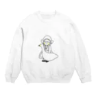 tanakasakiの女の子と白鳥 Crew Neck Sweatshirt