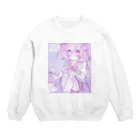 あくむ病院のスマホ依存症 Crew Neck Sweatshirt