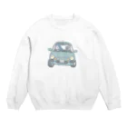 サメ わりとおもいのハンドルをにぎるサメ Crew Neck Sweatshirt