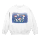 刺繍妖精グミシカの水中花に願いをかける妖精 Crew Neck Sweatshirt