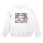 くまちくまお屋さんの「こわして」イラストグッズ Crew Neck Sweatshirt