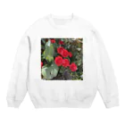 おっとり生きたいの赤い花は綺麗だね Crew Neck Sweatshirt