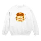 いわさきまゆこ｜食べ物イラストのホットケーキちゃん Crew Neck Sweatshirt