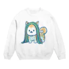 ファンシーショップゆきのふのあまびえわんこ Crew Neck Sweatshirt