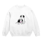 おたけの弱肉強食まゆげいぬ Crew Neck Sweatshirt