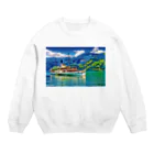 GALLERY misutawoのスイス ルツェルン湖の汽船 Crew Neck Sweatshirt