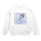 ラムネッッ！の水色幼稚ボブ Crew Neck Sweatshirt