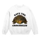 ワイルドデザインのわにシャツ (006) SAVE THE CROCODILES スウェット