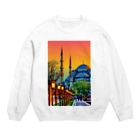 GALLERY misutawoのトルコ 夕暮れのスルタンアフメト・モスク Crew Neck Sweatshirt