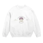 jikkuri kotokotoのAKANUKENAI GIRL（淡い色） Crew Neck Sweatshirt