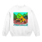 よもぎたけのこのキャンプ Crew Neck Sweatshirt