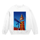 GALLERY misutawoのイギリス ビッグ・ベンと案内板 Crew Neck Sweatshirt