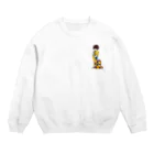 勇気を与えるつきのうた🌝のつきのうた着ぐるみと中の人 Crew Neck Sweatshirt