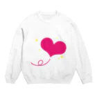 MAGENTA INFINITYのかわいいハートキラキラ Crew Neck Sweatshirt