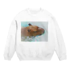 アラコ。の物憂げなカピバラ Crew Neck Sweatshirt