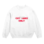 BlackbirdのCAT VIBES ONLY red for heroes スウェット