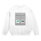 shechewsの心の扉の開閉ボタン Crew Neck Sweatshirt