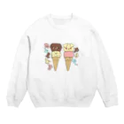 milky pop.のアイスクリームドッグ Crew Neck Sweatshirt