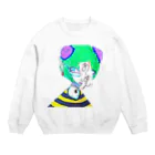  水 本 ¿ ? の宇虫人 Crew Neck Sweatshirt