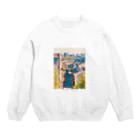 ペロペロ大明神の旅は道連れ世は情け Crew Neck Sweatshirt