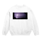 BLACK LOTUS(推し→)❀*ﾟ@病みくろ@ひーちゃんの紫色の雷 Crew Neck Sweatshirt