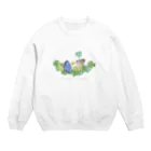 kitaooji shop SUZURI店のヤマトシジミとカタバミ Crew Neck Sweatshirt