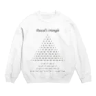 Mathematicsのパスカルの三角形 Crew Neck Sweatshirt