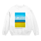 UKAWA LOVERSの青い海と黄金の棚田 Crew Neck Sweatshirt