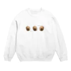 BINIのもちゃんシリーズ① くしゃ Crew Neck Sweatshirt