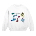 親子設計 ruchire 『知育文字』の海の生き物シリーズ Crew Neck Sweatshirt